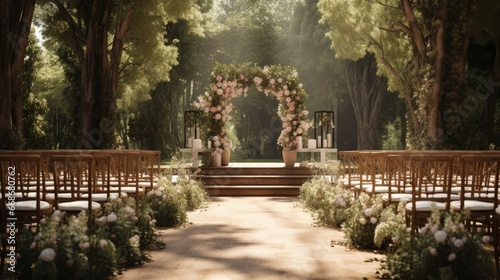 outdoor wedding with a simple concept