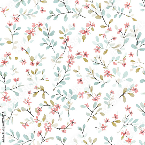Whimsical Watercolor Floral Pattern,seamless floral pattern,seamless pattern with flowers