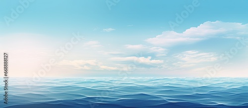 Blue tones of the seas horizon