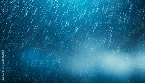 rain on blue abstract background