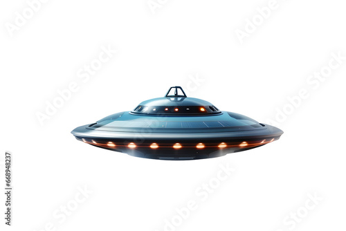 Flying saucer, ufo, uap isolated on transparent or white background, png. Created with generative AI tools.