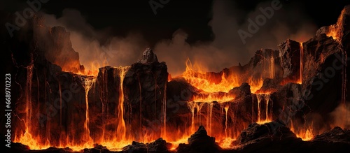 Flaming cascades