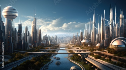 Future city, Smart city, Sense of technology.