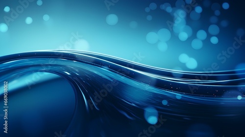 vibrant gradient water wave background that transitions from deep blue at the top to teal at the bottom. superimpose a large stream or river, azure. generative AI