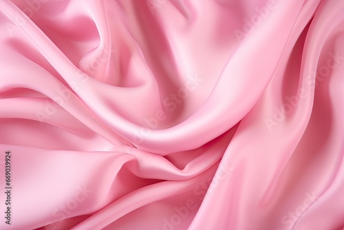 Pink Panache: Smooth Elegant Pink Silk Valentine Day Background - Perfect for Celebrating Love