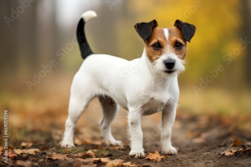 Friendly Dog russel terrier. Cute pet animal. Generate Ai