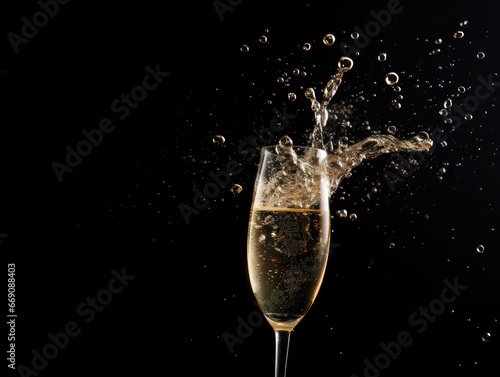 New years eve party new year spark champagne glass splash happy