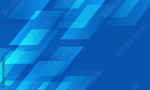 Modern blue gradient diagonal rectangle background with stripes
