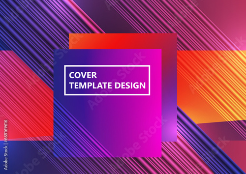 Modern geometric abstract background, colorful shapes, stripes. Great for use in posters, web design, brand presentation, album printing, fashion texture, etc. Vector