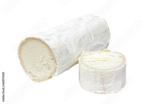 Bûche de fromage de chèvre / Fond transparent