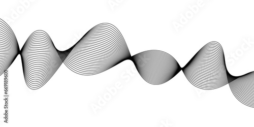 line on white background. diagonal stripe line background.Geometric design with parallel lines pattern and Digital landscape and Low poly mesh.Wave with lines created using blend tool. Curved wavy lin