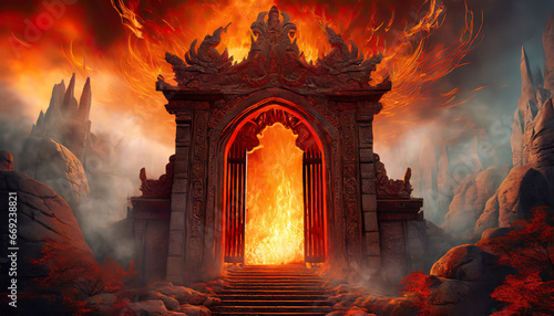 infernal gates the mythical entryway to hell after death