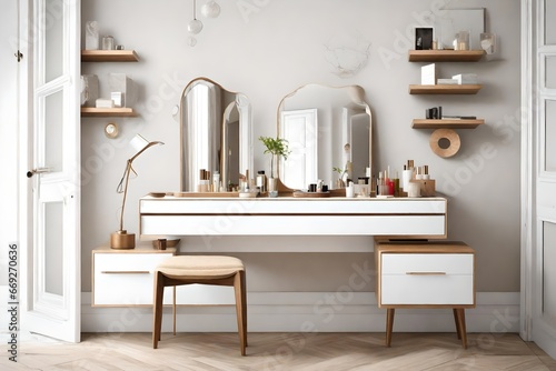 Dressing table with stool 