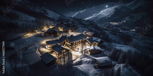 Glowing Elegance: Dive into the Ultimate Luxury at a Enchanting Snowy Mountain Retreat!