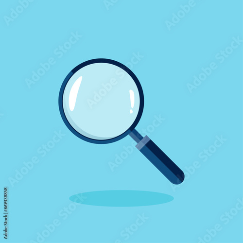 flat magnifying glass illustration vector