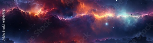 aurora cosmic banner background