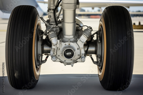 Aircraft Landing Gear Close-Up