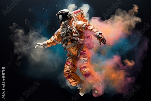 astronaut costume floating nebula. Generative AI