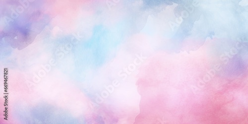 Abstract watercolor illustration background with beautiful pale gradation of pink and light blue, Generative AI