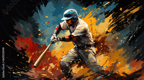 Baseball Player's Legacy: Wallpaper Tribute - Fictional Person, Generative AI