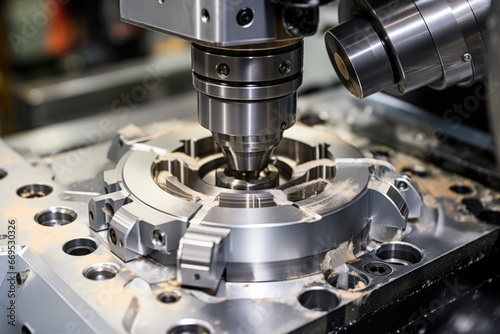 Machinists fine-tuning production parameters on CNC mills.