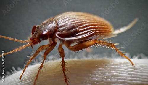 flea closeup on a body