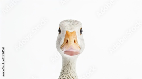 Portrait of a funny pretty goose