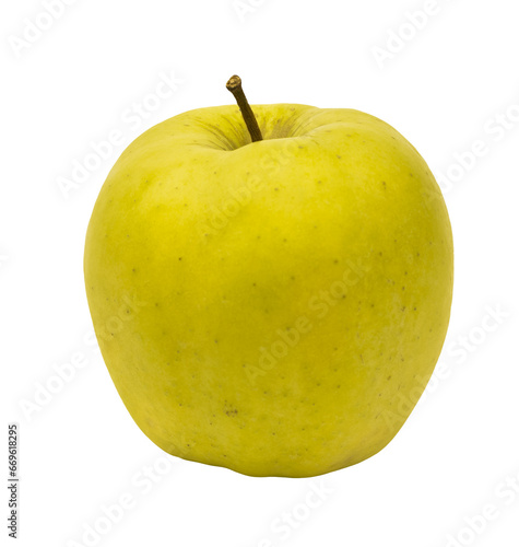 żółte jabłko na przezroczystym tle, png 