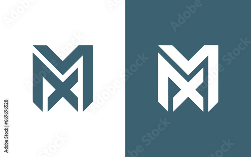 mx letter logo design icon