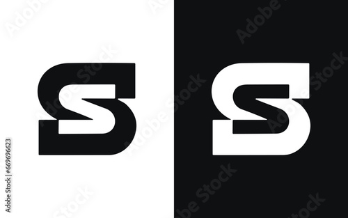 S letter logo design icon