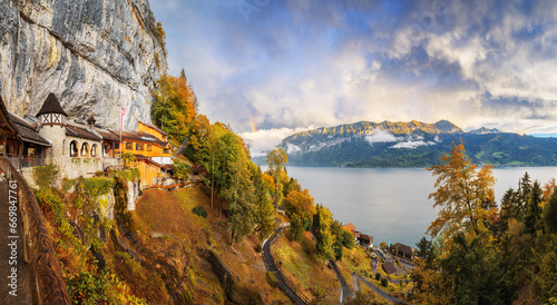 St. Beatus Caves Overlooking Lake Thun, Switzerland