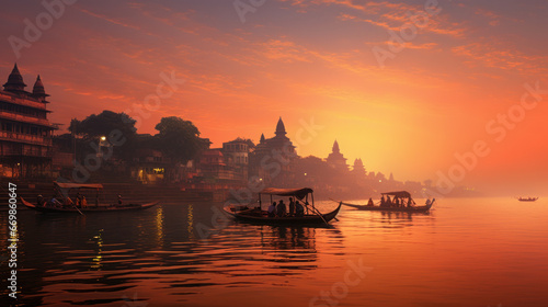 India Varanasi ganga river sunrise