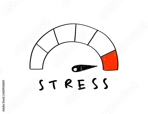 stress speedometer illustration