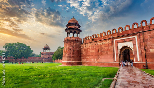 the red fort monument in new delhi india its unesco world heritage site generative ai