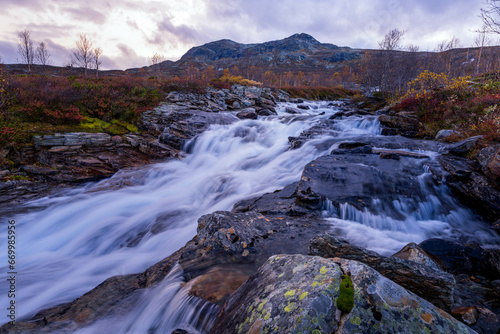 Bessa river near Besseggen in Jotunheim National Park in Norway