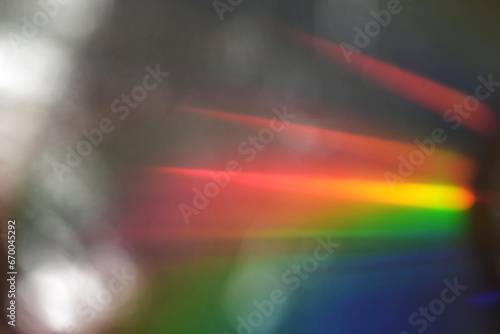 Abstract Multicolored Backgound, Rainbow Light Leaks Prism Colors, Trend Design Creative Defocused Effect, Blurred Glow, Bokeh