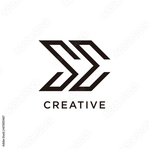 Letter se modern initial creative monogram typography logo