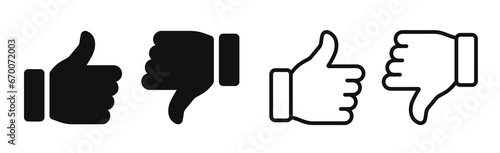 Thumb up & thumb down icon. like symbol. Vector