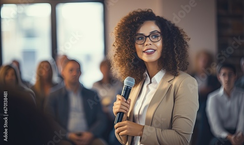 Dynamic Speaker Captivating an Engaged Audience