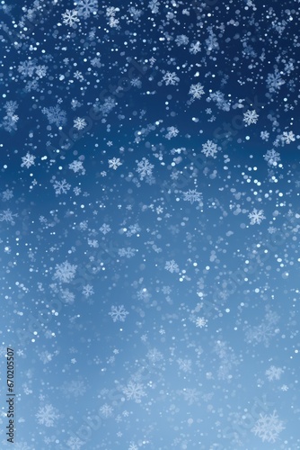 Snow flakes falling from the sky on a blue background. Perfect for winter-themed designs and holiday greetings