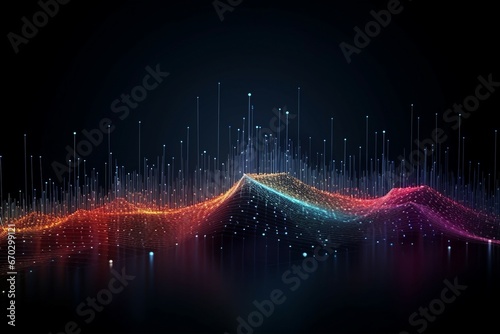 concept technology connection data big business network social internationalization design line wave intricate aesthetic gradient connect point dot abstract binary blue code colours