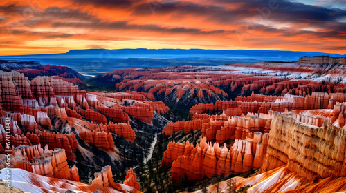 Bryce canyon national park usa hoodoo rock formations Created with Generative AI technology Exploring the Enchanting Landscape of Bryce Canyon's Hoodoos