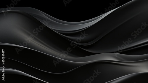 Wallpaper in which contrasting silver lines are drawn with a brush on a black background.
