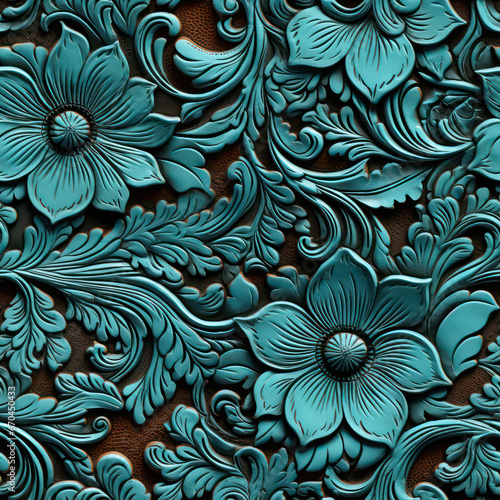 Seamless floral ornamental texture pattern, ai background