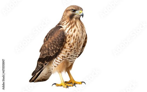 Bird of Prey Hawk on isolated background