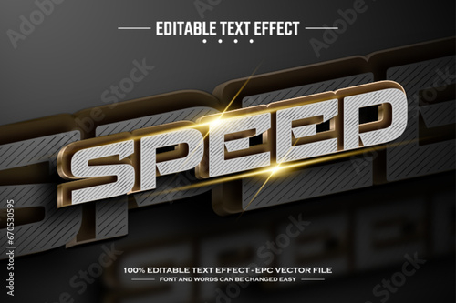Speed 3D editable text effect template