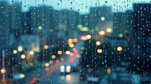 Rain on glass background high resolution , background city night