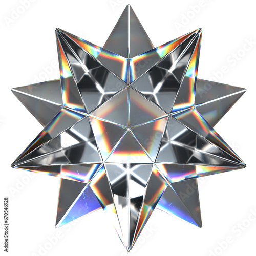 3D icon of a glass abstract object