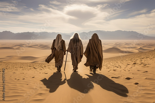 Desert pilgrimage three men wise