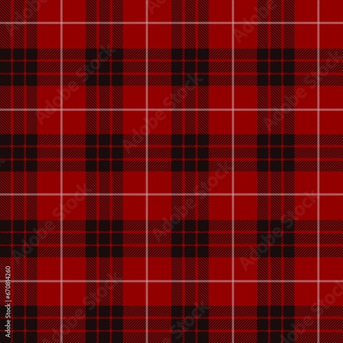 Tartan seamless pattern, red and black can be used in fashion decoration design. Bedding, curtains, tablecloths 